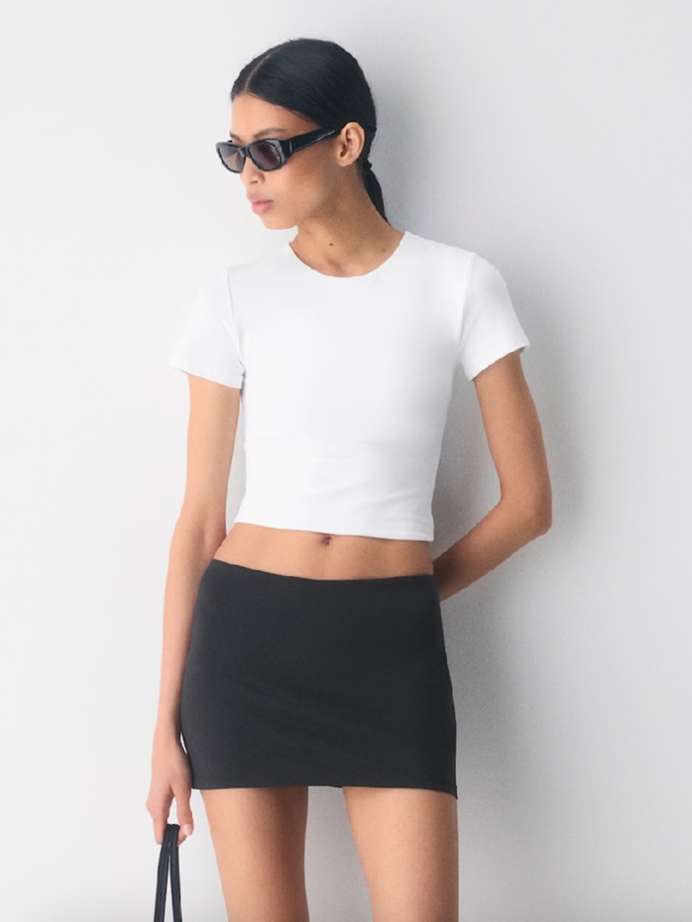 Aritzia Original Contour Marvel Crew Waist T-Shirt Bright White S